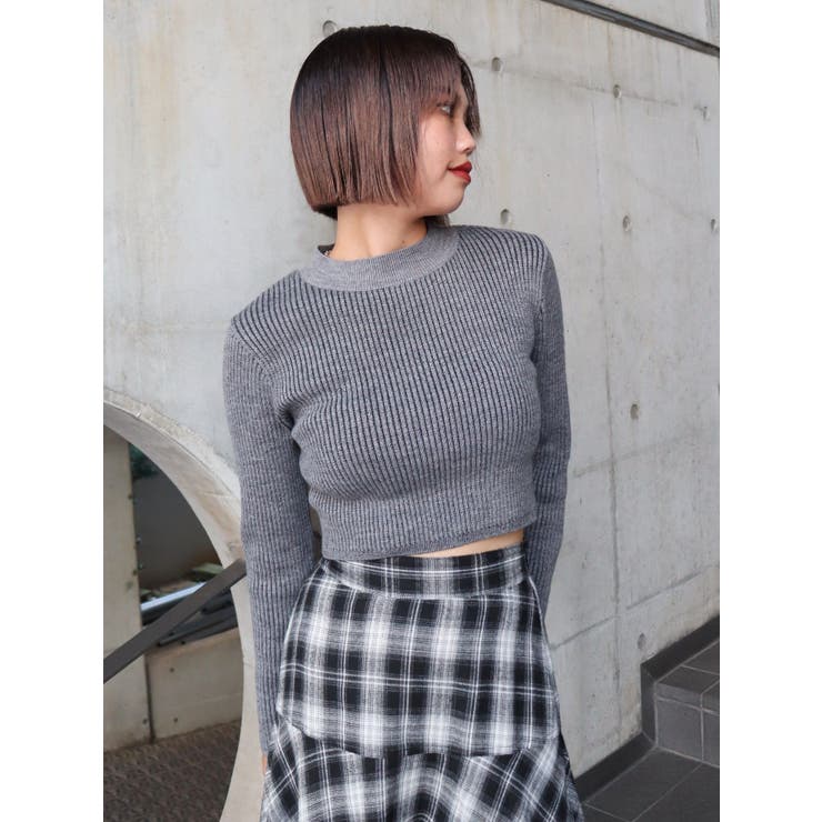 プレーティングリブニットトップス | EVRIS | 詳細画像21 