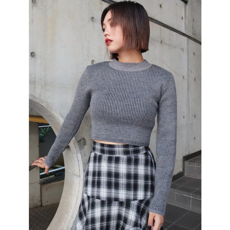 プレーティングリブニットトップス | EVRIS | 詳細画像22 