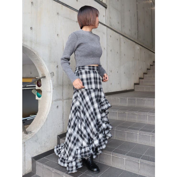 プレーティングリブニットトップス | EVRIS | 詳細画像23 