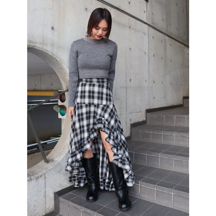 プレーティングリブニットトップス | EVRIS | 詳細画像24 