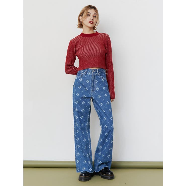 プレーティングリブニットトップス | EVRIS | 詳細画像3 