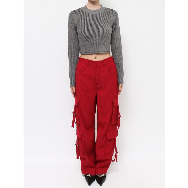 プレーティングリブニットトップス | EVRIS | 詳細画像34 