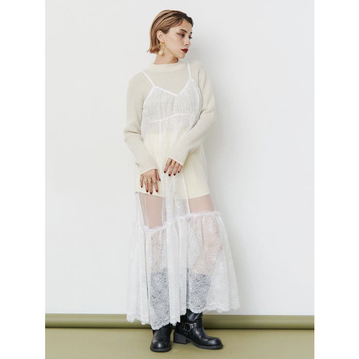 プレーティングリブニットトップス | EVRIS | 詳細画像8 