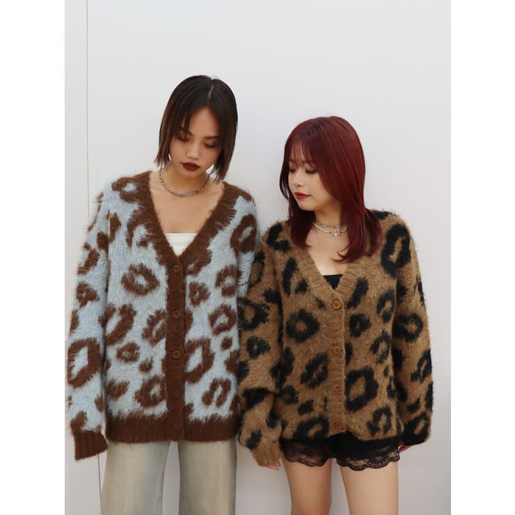 シャギーアニマルカーディガン[品番：MKSW0061123]｜EVRIS（エブリス