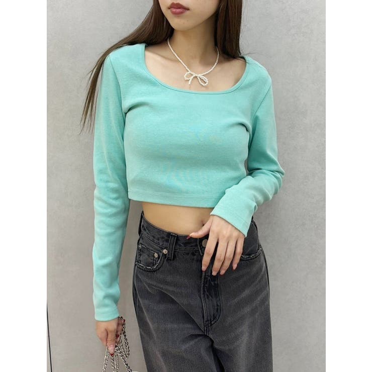 ブルー | スクエアクロップドトップス | EVRIS