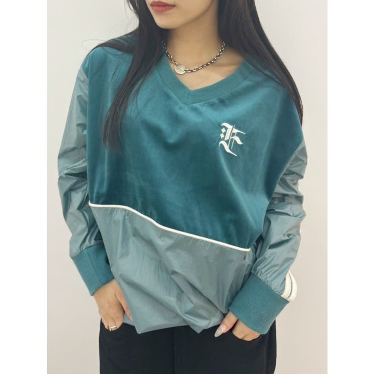 ベロアドッキングジャージトップス[品番：MKSW0060693]｜EVRIS