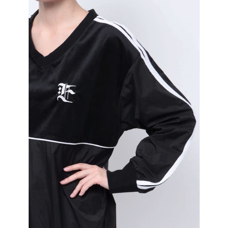 ベロアドッキングジャージトップス[品番：MKSW0060693]｜EVRIS