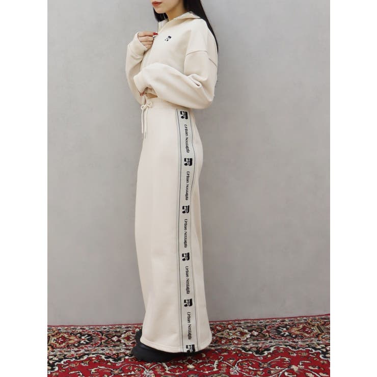 ロゴラインハーフジップショートスウェットトップス【セットアップ着用可能】 | EVRIS | 詳細画像18 