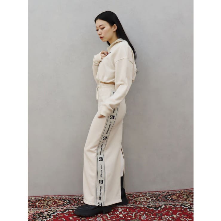 ロゴラインハーフジップショートスウェットトップス【セットアップ着用可能】 | EVRIS | 詳細画像19 