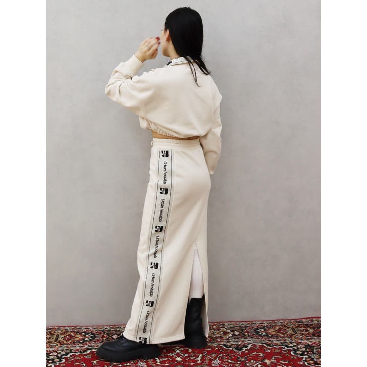 ロゴラインハーフジップショートスウェットトップス【セットアップ着用可能】 | EVRIS | 詳細画像20 