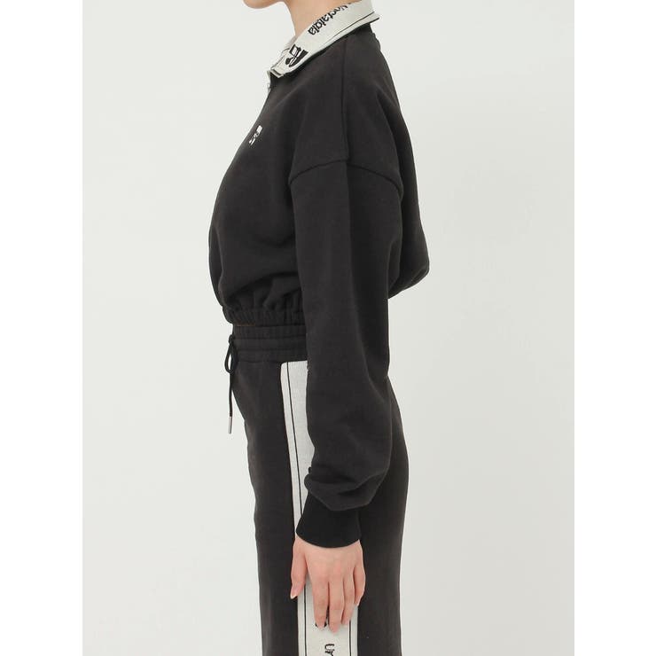 ロゴラインハーフジップショートスウェットトップス【セットアップ着用可能】 | EVRIS | 詳細画像38 