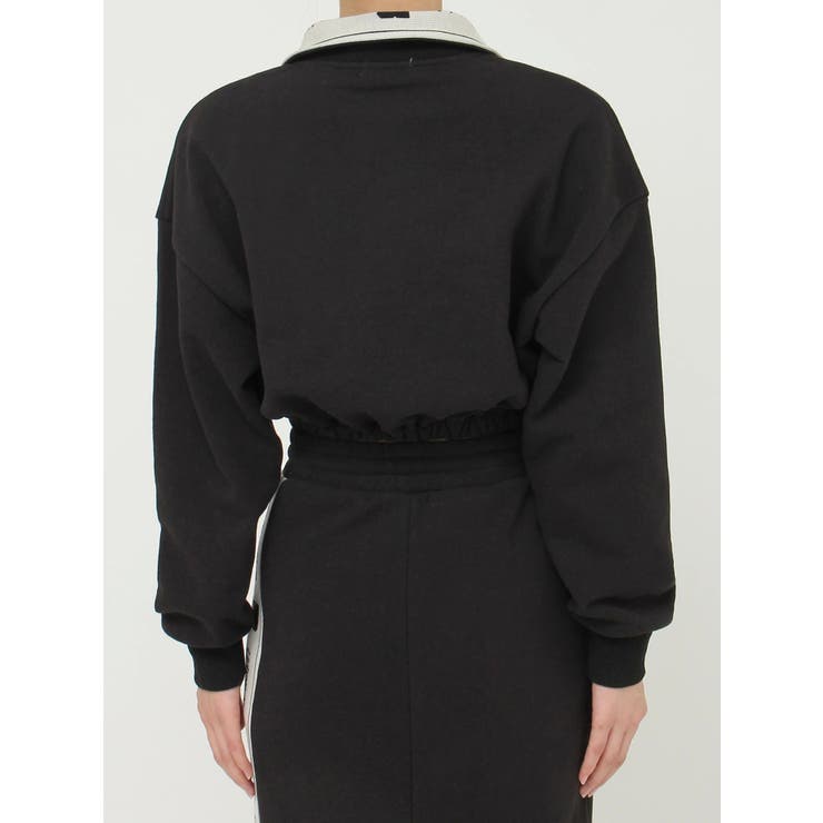 ロゴラインハーフジップショートスウェットトップス【セットアップ着用可能】 | EVRIS | 詳細画像39 