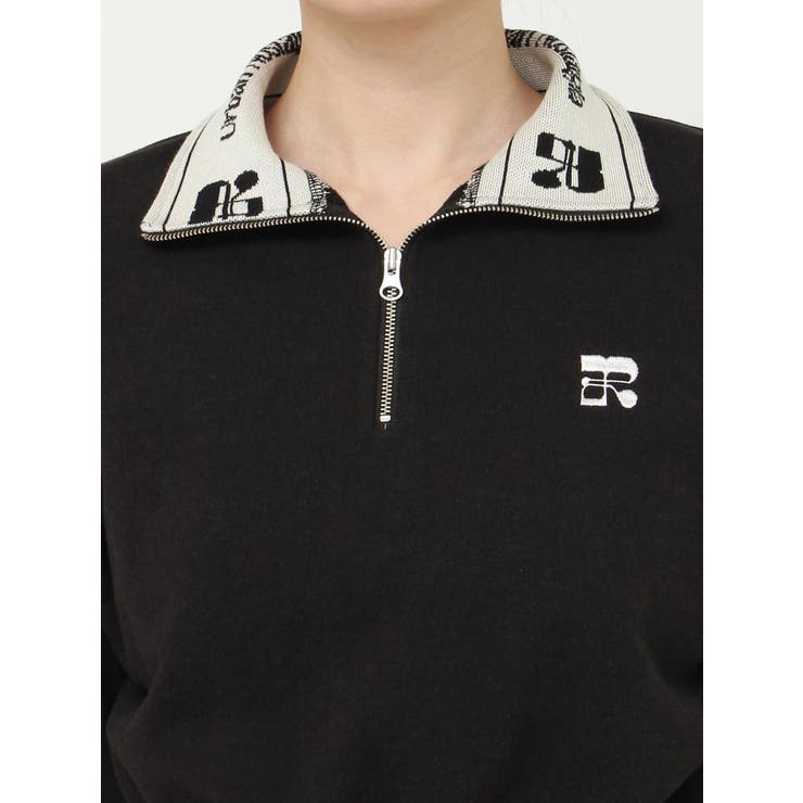 ロゴラインハーフジップショートスウェットトップス【セットアップ着用可能】 | EVRIS | 詳細画像40 