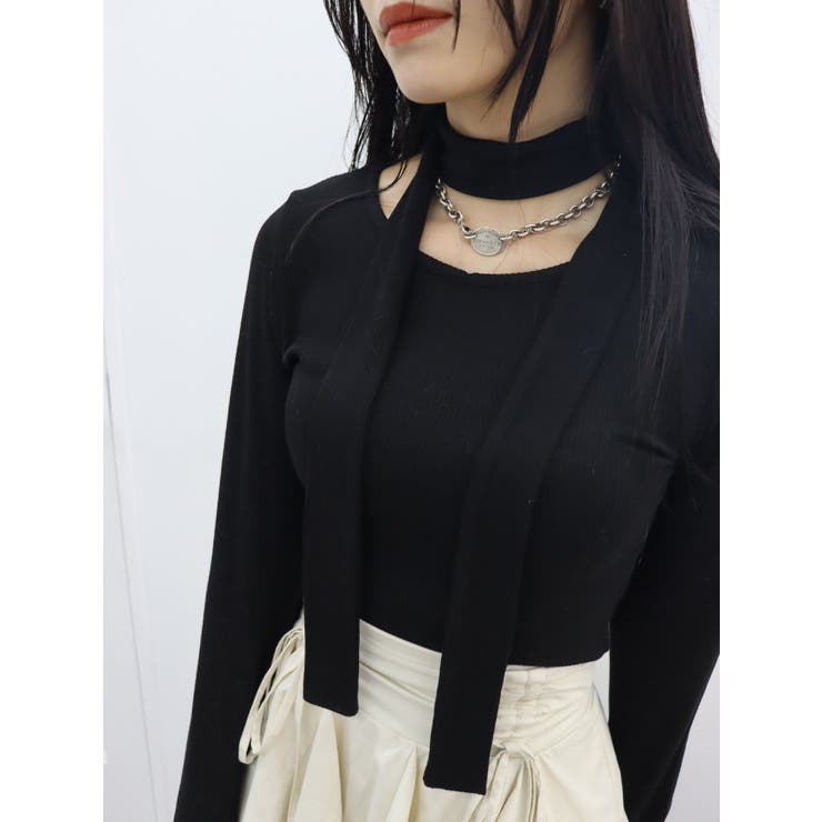 チョーカーリボン付リブトップス | EVRIS | 詳細画像11 