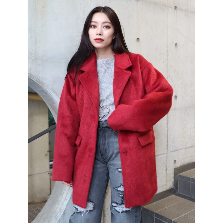 シャギーオーバーサイズジャケット[品番：MKSW0060645]｜EVRIS