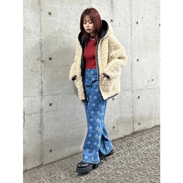 リバーシブルフードボアブルゾン[品番：MKSW0060155]｜EVRIS（エブリス