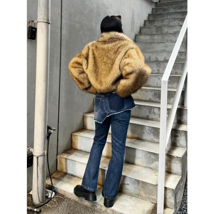 EVRIS フェイクファーショートブルゾン フェイクファーショートブルゾン[品番：MKSW0061994]｜EVRIS