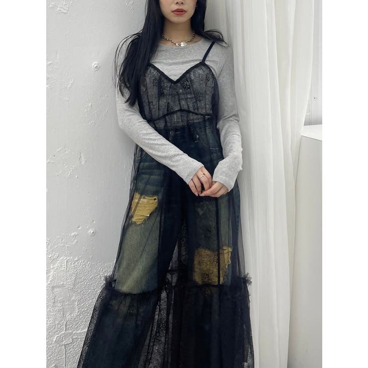 レースコンビロングキャミワンピース | EVRIS | 詳細画像12 