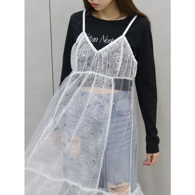 レースコンビロングキャミワンピース | EVRIS | 詳細画像25 