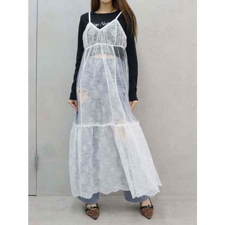 レースコンビロングキャミワンピース | EVRIS | 詳細画像27 