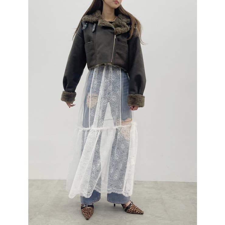 レースコンビロングキャミワンピース[品番：MKSW0060094]｜EVRIS