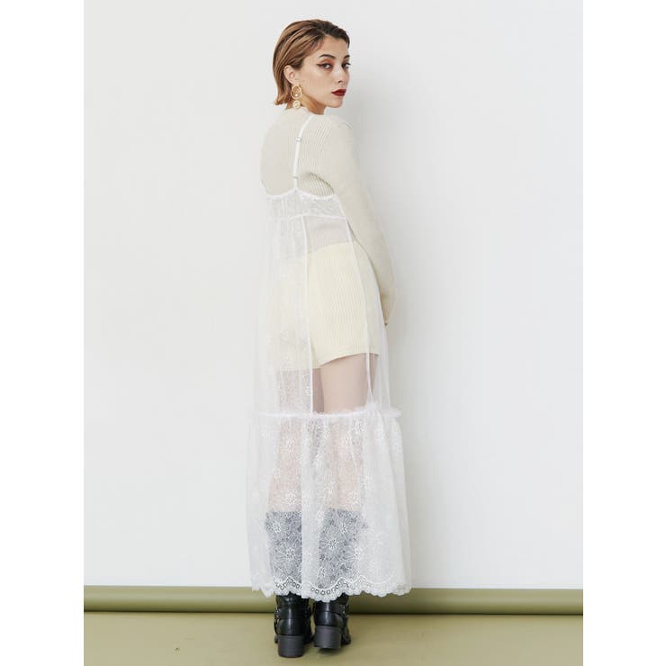 レースコンビロングキャミワンピース | EVRIS | 詳細画像4 