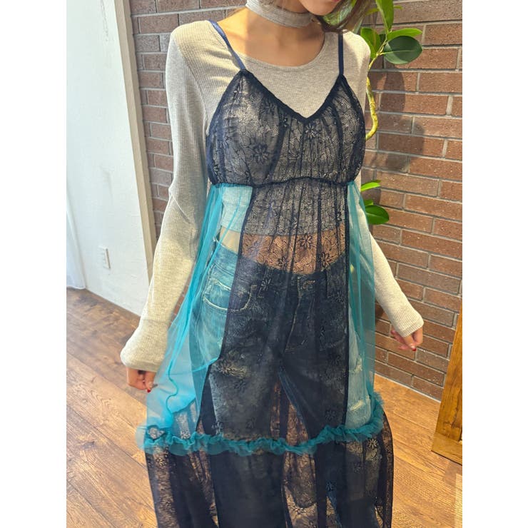 レースコンビロングキャミワンピース | EVRIS | 詳細画像41 