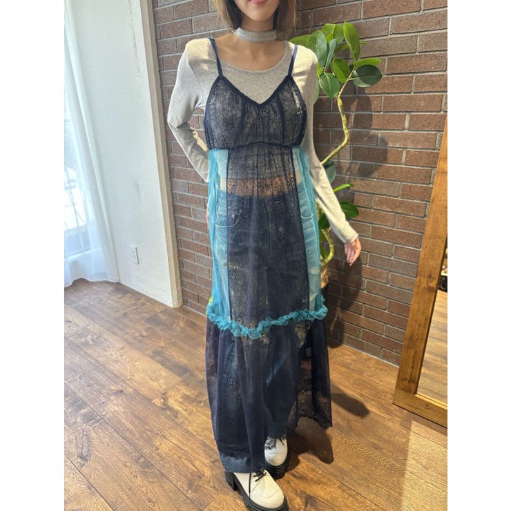 レースコンビロングキャミワンピース | EVRIS | 詳細画像44 