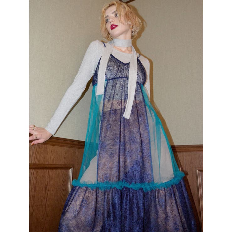 レースコンビロングキャミワンピース | EVRIS | 詳細画像45 