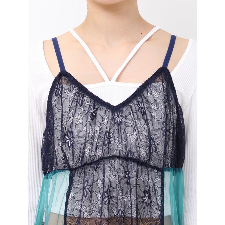 レースコンビロングキャミワンピース | EVRIS | 詳細画像50 