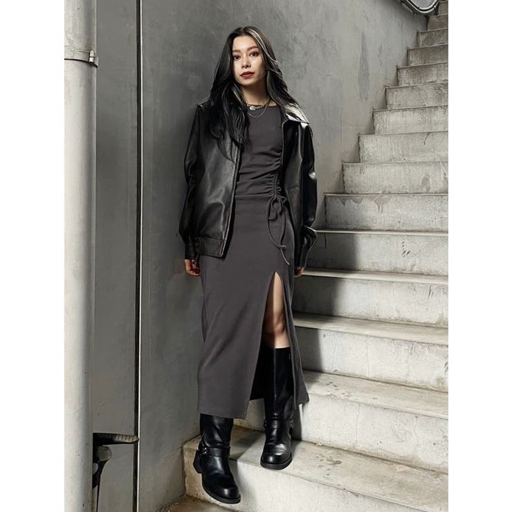 ドロストギャザーロングワンピース | EVRIS | 詳細画像20 