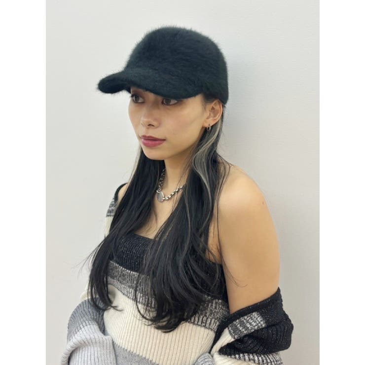 ブラック | フェイクファーキャップ | EVRIS