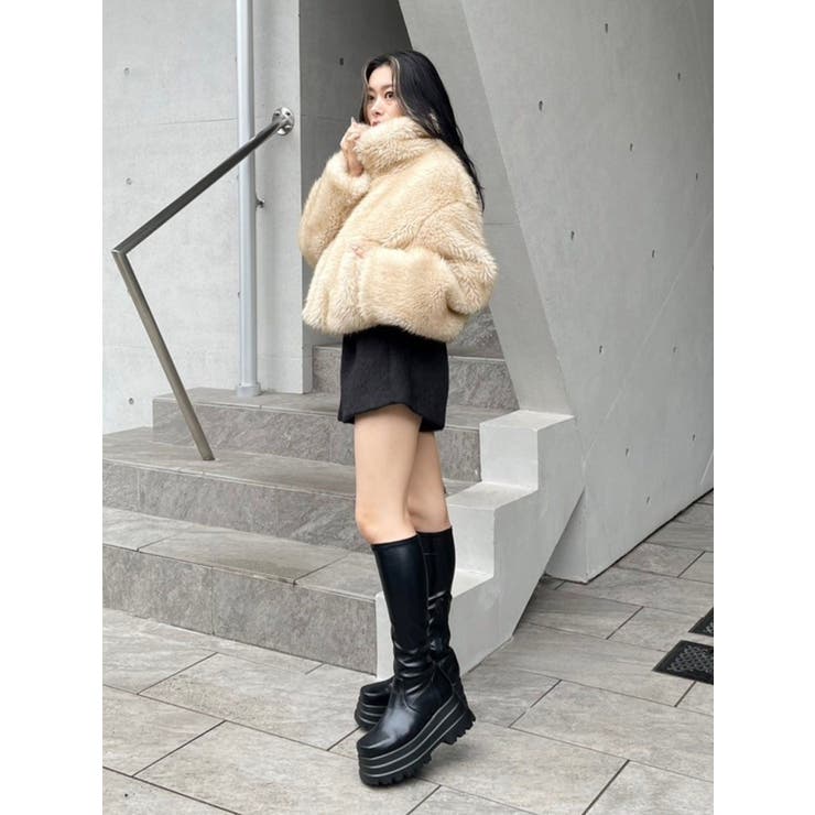 プラットフォームストレッチロングブーツ | EVRIS | 詳細画像8 