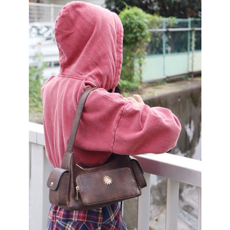 EVRIS ヴィンテージライクハンドバッグ エヴリス EVRIS ヴィンテージライクハンドBAG （ブラウン