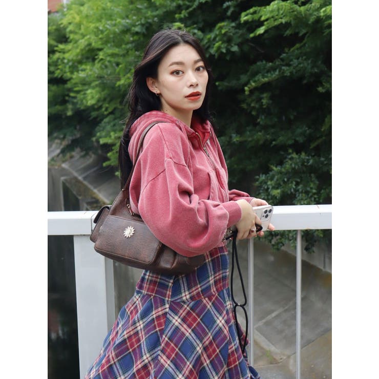 EVRIS ヴィンテージライクハンドバッグ エヴリス EVRIS ヴィンテージライクハンドBAG （ブラウン