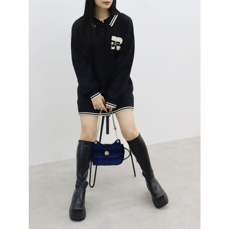 ワンポイントポロニットトップス[品番：MKSW0060101]｜EVRIS