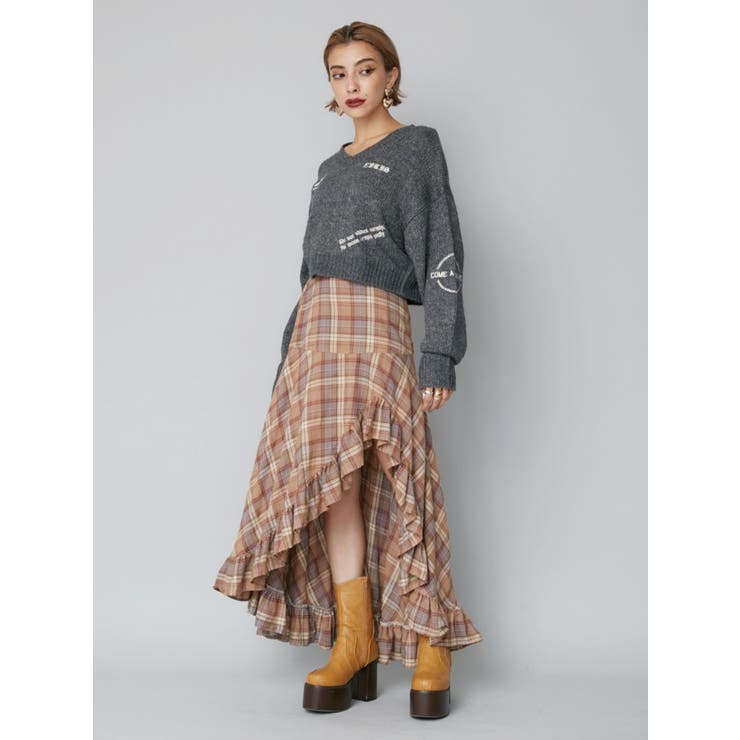 メッシュショートニットトップス[品番：MKSW0050428]｜EVRIS