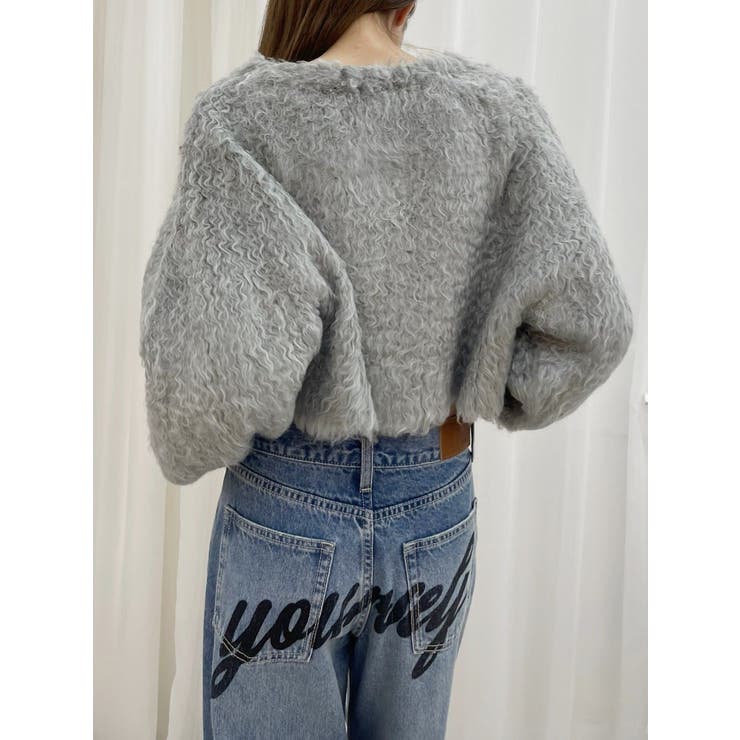 カラーシャギークロップドニットトップス | EVRIS | 詳細画像28 