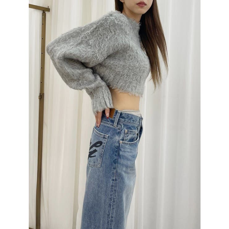 カラーシャギークロップドニットトップス | EVRIS | 詳細画像29 