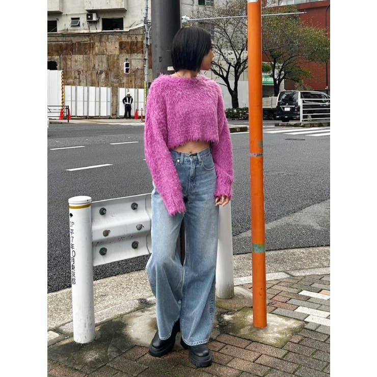 カラーシャギークロップドニットトップス | EVRIS | 詳細画像45 