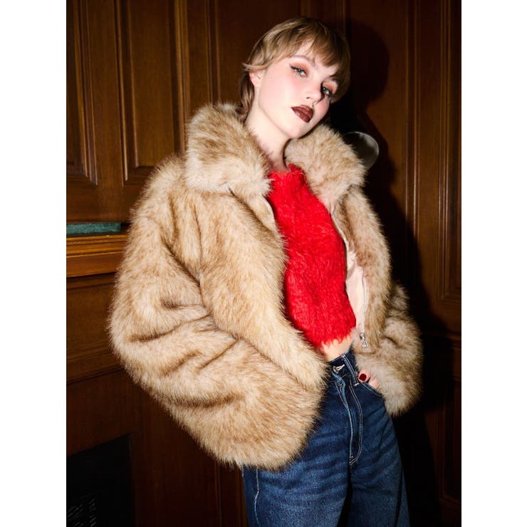 カラーシャギークロップドニットトップス | EVRIS | 詳細画像47 