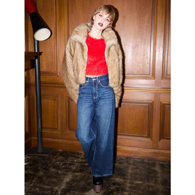 カラーシャギークロップドニットトップス | EVRIS | 詳細画像48 