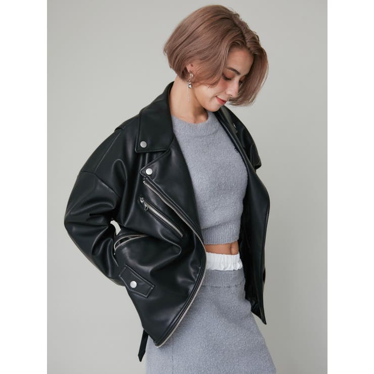 ルーズシルエットライダース[品番：MKSW0061705]｜EVRIS（エブリス）の