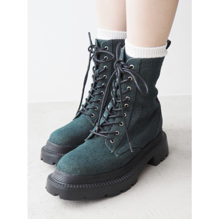 グリーン | 【軽量】インソール入りレースアップワークブーツ | EVRIS