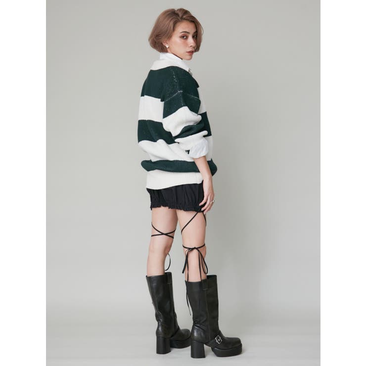 ワンポイントラガーニットトップス[品番：MKSW0061726]｜EVRIS