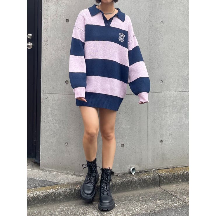 ワンポイントラガーニットトップス[品番：MKSW0061726]｜EVRIS