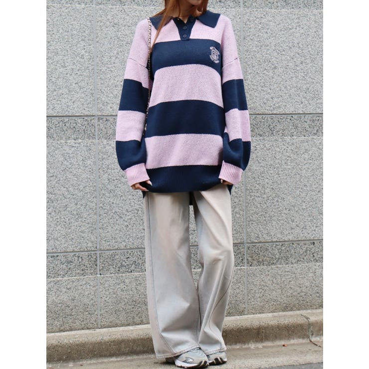 ワンポイントラガーニットトップス[品番：MKSW0061726]｜EVRIS