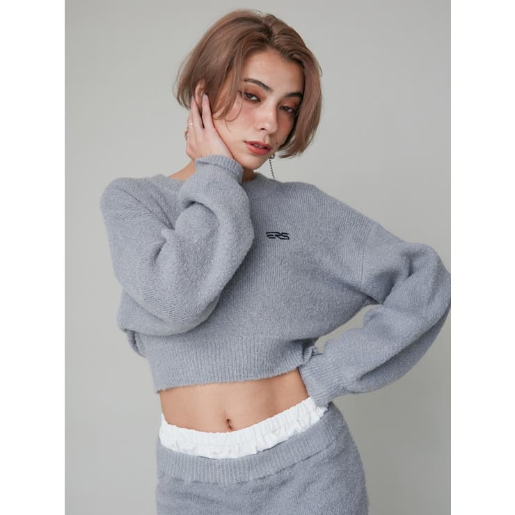 ワンポイントファンシーヤーンニットトップス【セットアップ着用可能】 | EVRIS | 詳細画像19 