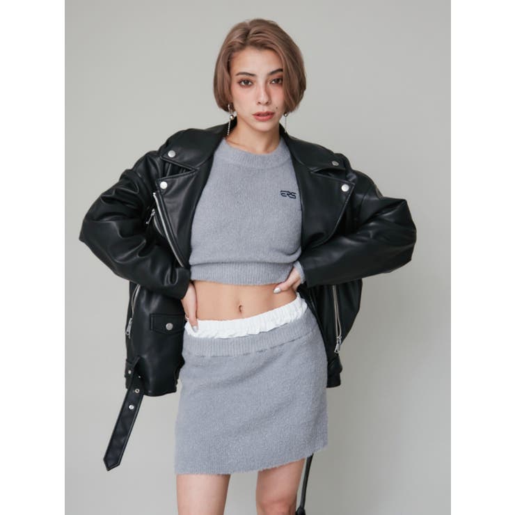 ワンポイントファンシーヤーンニットトップス【セットアップ着用可能】 | EVRIS | 詳細画像25 