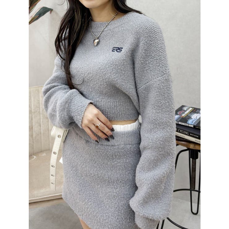 ワンポイントファンシーヤーンニットトップス【セットアップ着用可能】 | EVRIS | 詳細画像27 